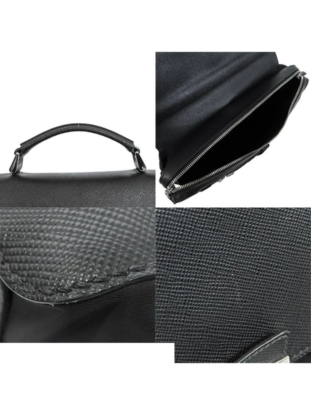 Prada Business Bag Black Nylon Leather